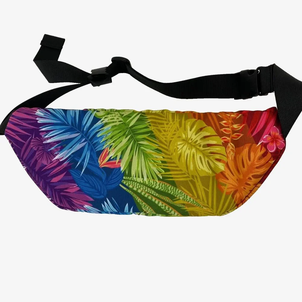 Bacardi Rum Fanny Pack Unisex One Size Rainbow Tropical Pride Waist Bag Adjustab